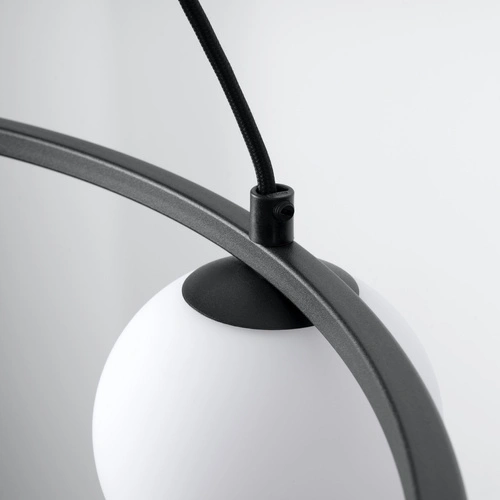 Nowoczesny żyrandol YOLI 3 czarny kula do salonu i jadalni lampa sufitowa metalowa