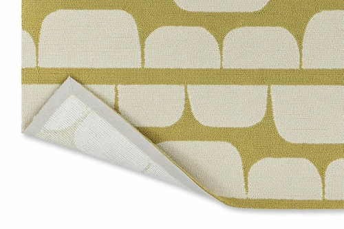 Dywan na taras Kivi Sunshine 250x350 nowoczesny żółty geometryczny łatwy w czyszczeniu zewnętrzny