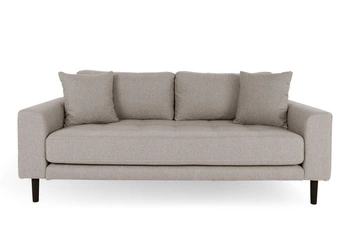 Sofa trzyosobowa Lido Intesi beżowa nowoczesna do salonu skandynawska z podłokietnikami