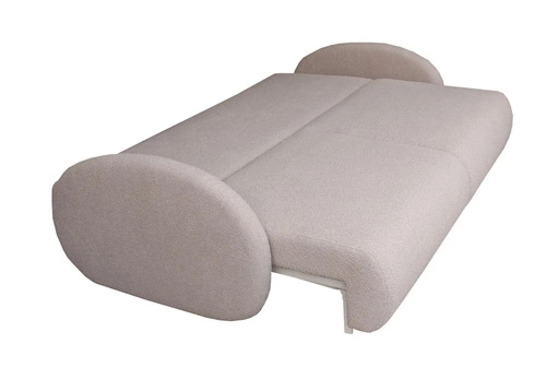 Sofa rozkładana Andi z funkcją spania i pojemnikiem grafitowa do salonu 3-osobowa