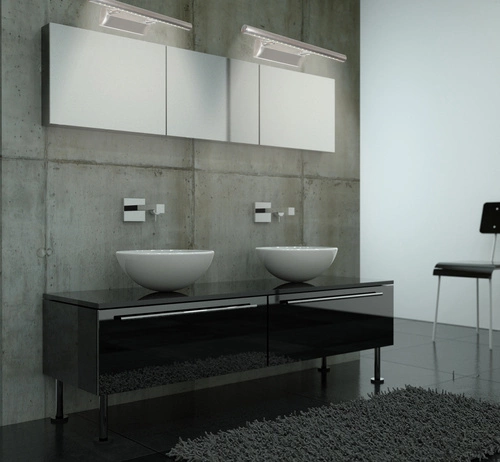 Kinkiet ścienny LED Forte chromowy nowoczesny regulowany do sypialni salonu nad lustro 40,5 cm