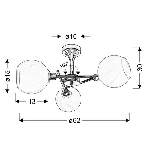 Lampa wisząca Raul nowoczesna szklana biała 3-punktowa do salonu i sypialni CANDELLUX