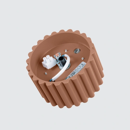 Plafon sufitowy AURA 1 kawowy nowoczesny okrągły do salonu i kuchni aluminium