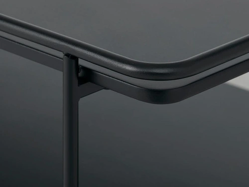 Stolik kawowy Yuba do salonu nowoczesny metalowy czarny 110x55 cm