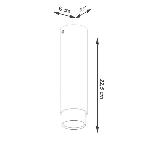 Plafon sufitowy NERO 22,5 czarny chrom nowoczesny metalowy do salonu i kuchni SOLLUX