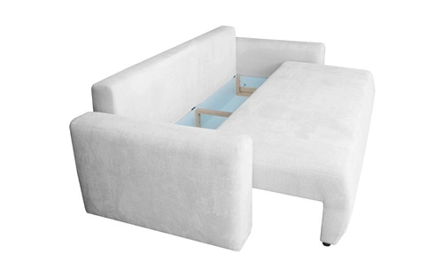 Sofa rozkładana Dores 3 osobowa z funkcją spania i pojemnikiem szara jasna do salonu