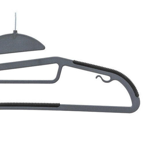 5five simply smart zestaw 8 szarych antypoślizgowych wieszaków na ubrania do szafy garderoby