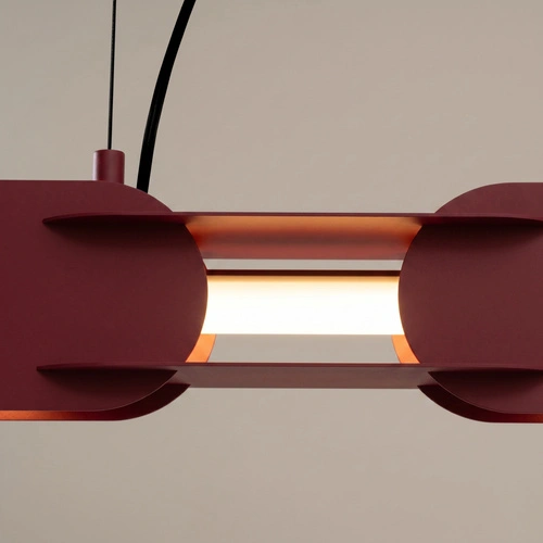 Lampa wisząca LED CHAIN burgund do salonu nad stół nowoczesna