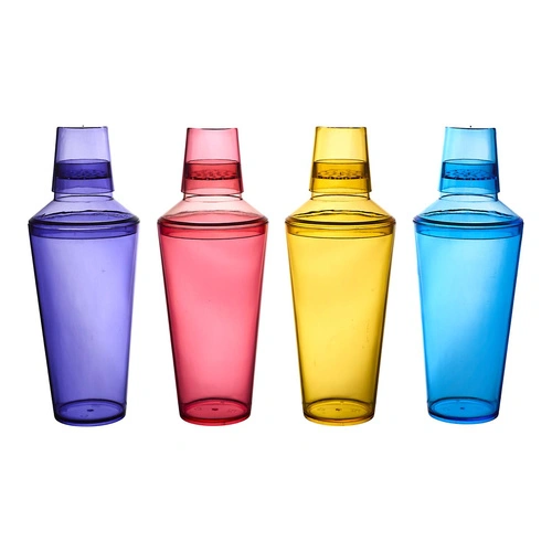 Shaker Sky żółty Intesi shaker do drinków 3-częściowy z sitkiem 500 ml