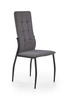 Krzesło tapicerowane Intesi Stagy szare nowoczesne do jadalni i kuchni na czarnych nogach