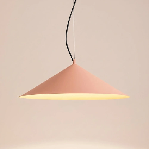 Lampa wisząca FINT LED brzoskwiniowa regulowana do salonu 50 cm