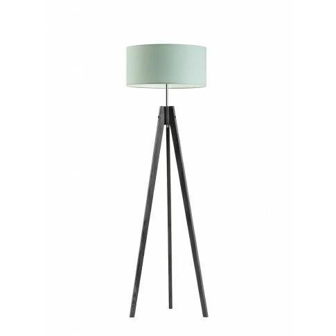 Lampa stojąca do pokoju dziecięcego HAITI miętowa z abażurem drewniana glamour Lysne 138 cm