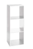 Regał na książki do salonu Kali biały nowoczesny 3 półki modułowy MDF 100,5 cm