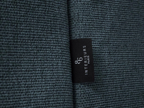Narożnik z funkcją spania Gabriel Blue Structured Fabric prawostronny