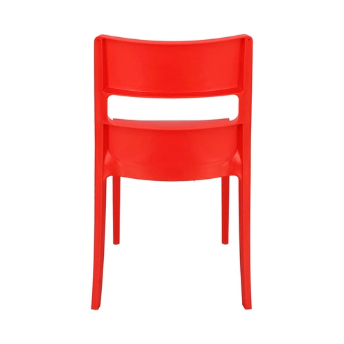 Krzesło ogrodowe Sai czerwone z tworzywa sztaplowane, nowoczesne do ogrodu SCAB Design