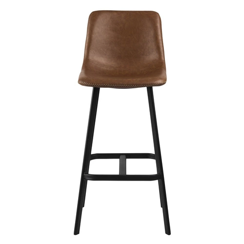 Hoker Oregon Actona industrialny z oparciem ekoskóra brązowy do kuchni i wyspy 76,5 cm