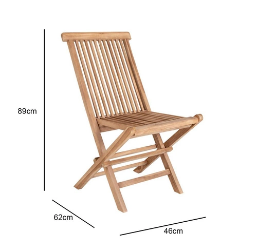 Krzesło ogrodowe składane drewniane Toledo Intesi boho na taras i balkon do ogrodu