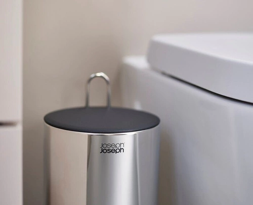 Joseph Joseph Easystore Luxe nowoczesny stojak na papier toaletowy srebrny stalowy do łazienki