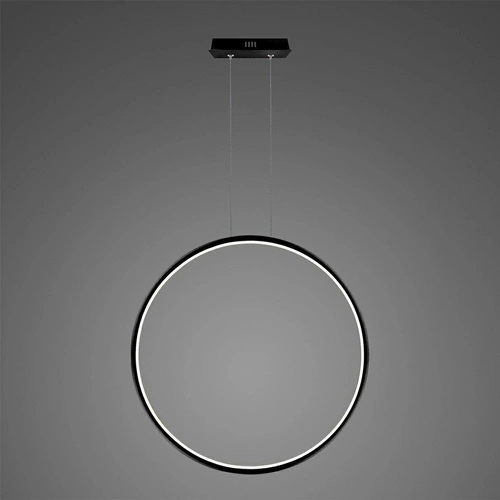 Lampa sufitowa LED okrągła 100 cm regulowana czarna Altavola Design do salonu