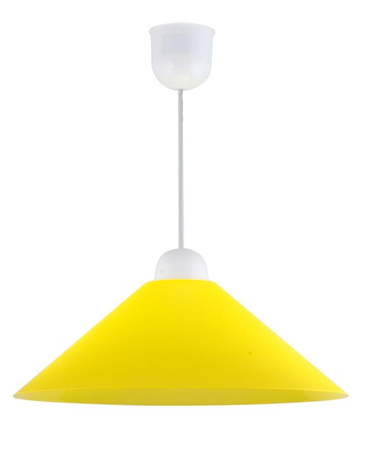 Lampa wisząca Sava plastik E27 1x60W  żółty