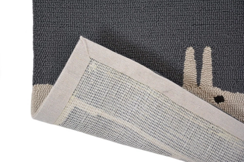 Dywan zewnętrzny Mr Fox Charcoal 140x200 szary nowoczesny na taras i balkon łatwoczyszczący