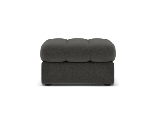 Pufa kwadratowa pikowana Justin szara tapicerowana do salonu nowoczesna i elegancka 60x60 cm