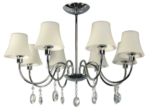 Lampa wisząca Sorento chrom glamour 8-punktowa do salonu i jadalni 68 cm