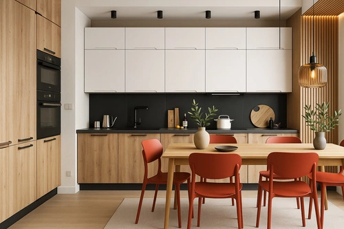 Krzesło plastikowe Plasta terracotta nowoczesne do jadalni i kuchni 5five simply smart
