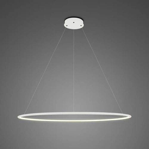 Lampa wisząca LED okrągła No.1 100cm biała nowoczesna do salonu i nad stół Altavola Design