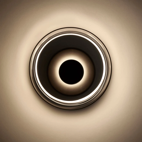 Kinkiet ścienny LED DISCO Step into Design nowoczesny szklany czarny 23 cm do salonu