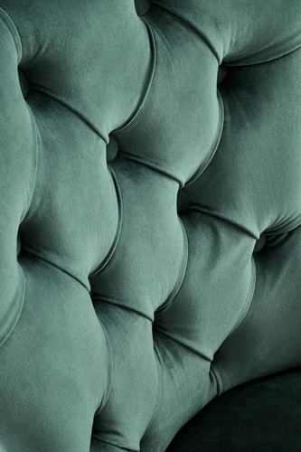 Krzesło tapicerowane welurowe Charlotte Intesi zielone do jadalni nowoczesne z drewnianymi nogami