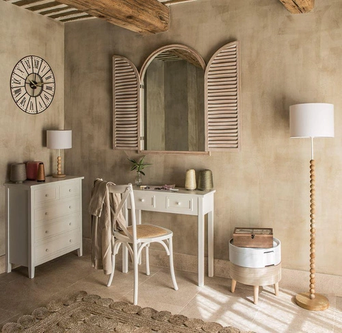 Konsola Charme biała z szufladami do przedpokoju i salonu w stylu prowansalskim drewniana