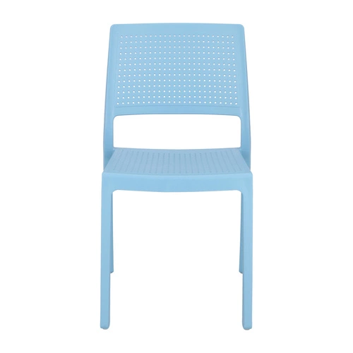 Krzesło ogrodowe z tworzywa sztucznego Emi niebieskie SCAB Design, sztaplowane, łatwe czyszczenie