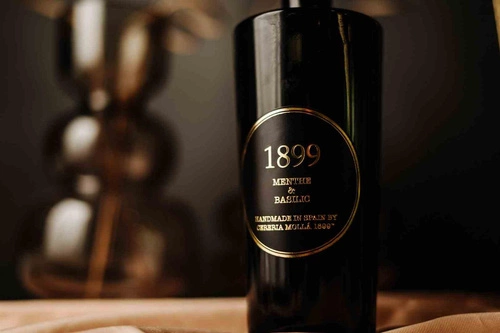 Cereria Molla Gold Edition dyfuzor zapachowy z patyczkami do domu 500ml mięta bazylia