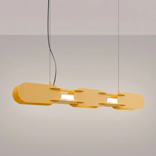 Lampa wisząca LED CHAIN 91 żółta nowoczesna do salonu i jadalni