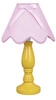 Lampa stołowa Lola żółta 1x40W E14  abażur różowy