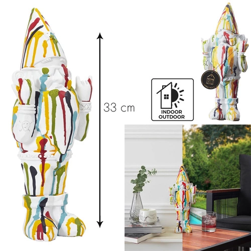 Figurka dekoracyjna Gnom Rock Intesi nowoczesna do ogrodu lub salonu 33 cm na prezent