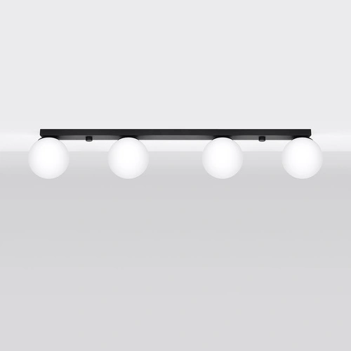 Plafon sufitowy nowoczesny YOLI 4 czarny metalowy do salonu i sypialni SOLLUX LIGHTING