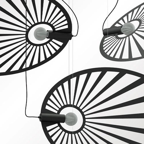 Lampa wisząca LEHDET czarna nowoczesna metalowa do salonu i jadalni regulowana 150 cm