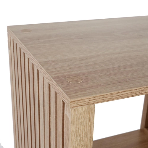 Regał na książki Klaus 9 półek naturalny minimalistyczny stojący do salonu i pokoju Intesi