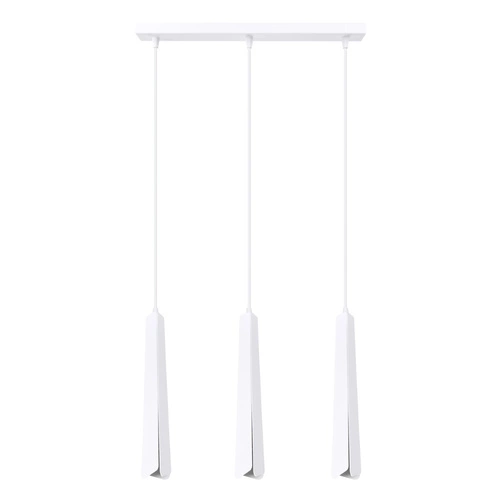 Lampa wisząca PRYSM 3L biała skandynawska 3-punktowa do salonu, jadalni lub nad wyspę