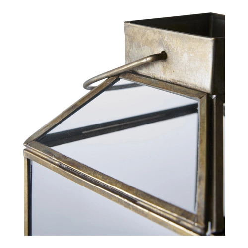 Latarnia Mysore złota wysoka szklana