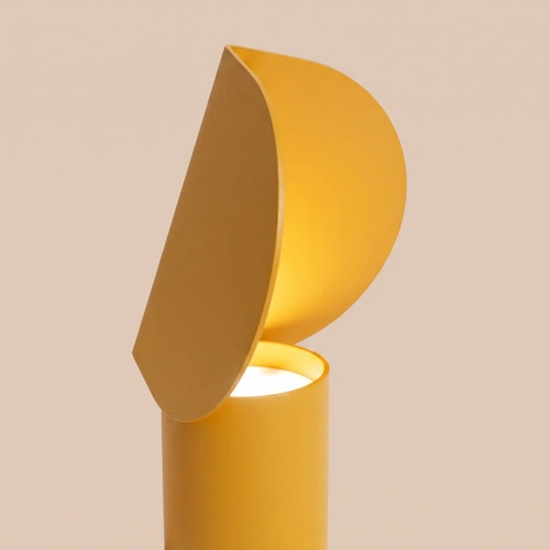 Lampa biurkowa LED BISCUIT żółta nowoczesna na biurko do salonu