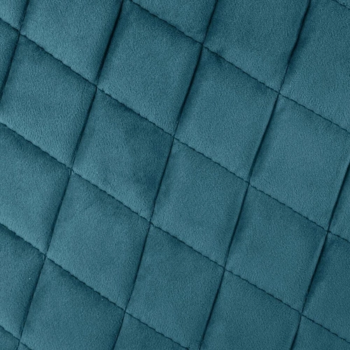 Krzesło do jadalni Marlo niebieskie tapicerowane welur z podłokietnikami nowoczesne Atmosphera