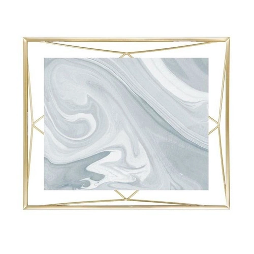 Ramka na zdjęcia 20x25 Prisma Umbra złota metalowa na ścianę i stojąca nowoczesna