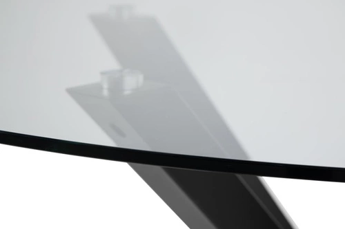 Stół okrągły szklany Heaven 119 cm do jadalni nowoczesny czarny loftowy Actona