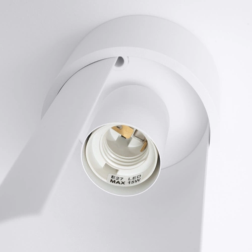 Plafon sufitowy FLASH biały minimalistyczny metalowy do salonu i sypialni regulowany