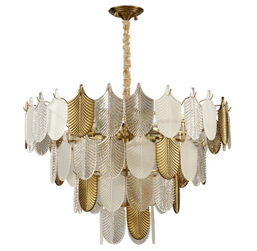 Lampa wisząca SECRET biało złota 80 cm nowoczesna do salonu i jadalni regulowana