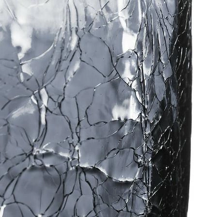 Wazon szklany Crackle 20cm dymiony nowoczesny dekoracyjny do salonu Atmosphera