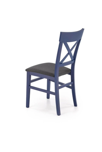 Krzesło do jadalni Tutti granatowe drewniane nowoczesne tapicerowane Intesi